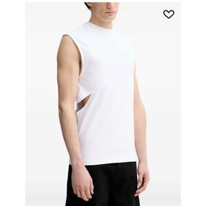 Heliot Emil White Cutout Tank NEW
